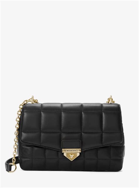 michael kors soho extra-large quilted leather shoulder bag|Michael Kors kensington shoulder bag.